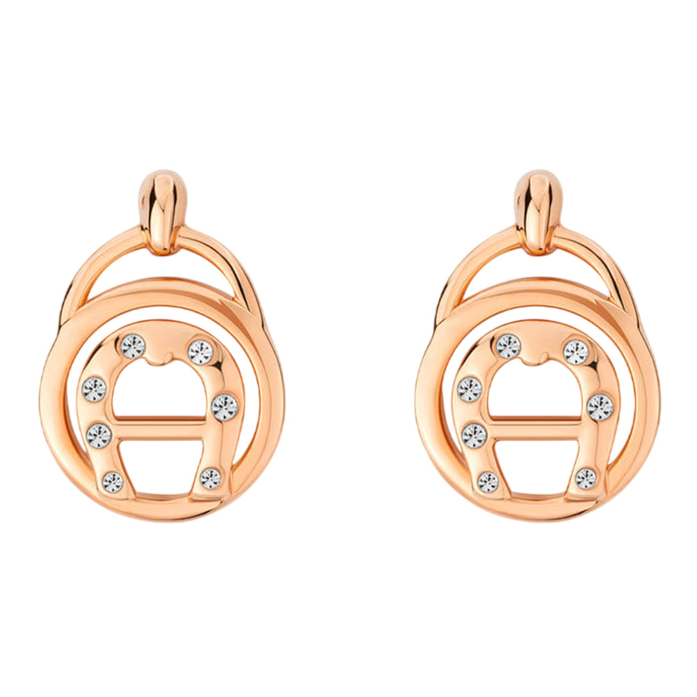 Aigner Aidda Rose Gold Logo Stud Earrings ARJLE0002303