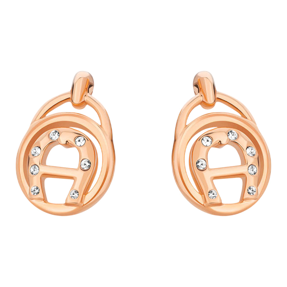 Aigner Aidda Rose Gold Logo Stud Earrings ARJLE0002303 - Image 3