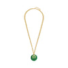 Aigner Avena Gold Malachite Necklace ARJLN0000222