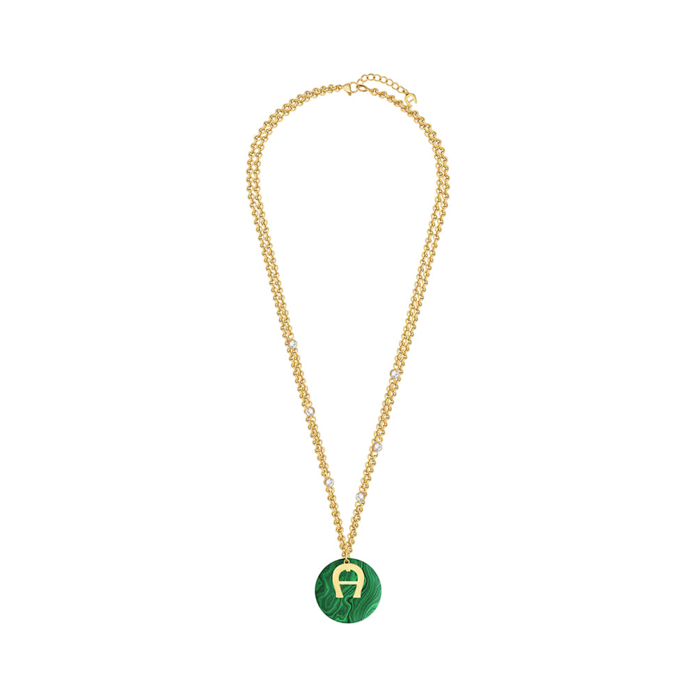 Aigner Avena Gold Malachite Necklace ARJLN0000222
