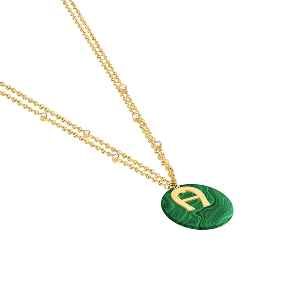 Aigner Avena Gold Malachite Necklace ARJLN0000222 - Image 2