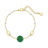 Aigner Avena Malachite and Crystals Bracelet for Women ARJLB0000212 - Image 2