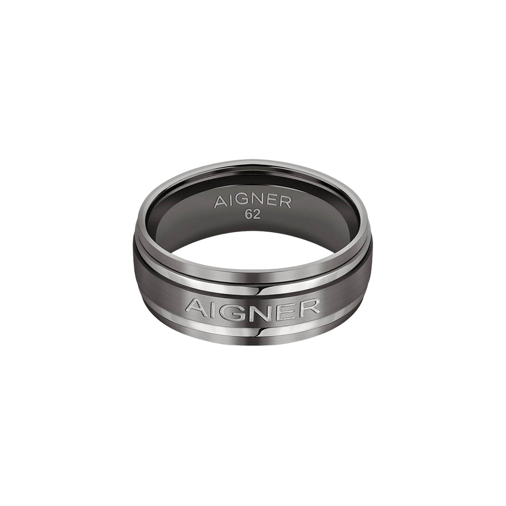 Aigner Elmo Stainless Steel Men's Ring - Size 64