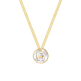 Aigner Lucia Gold Logo Necklace ARJLN2202002