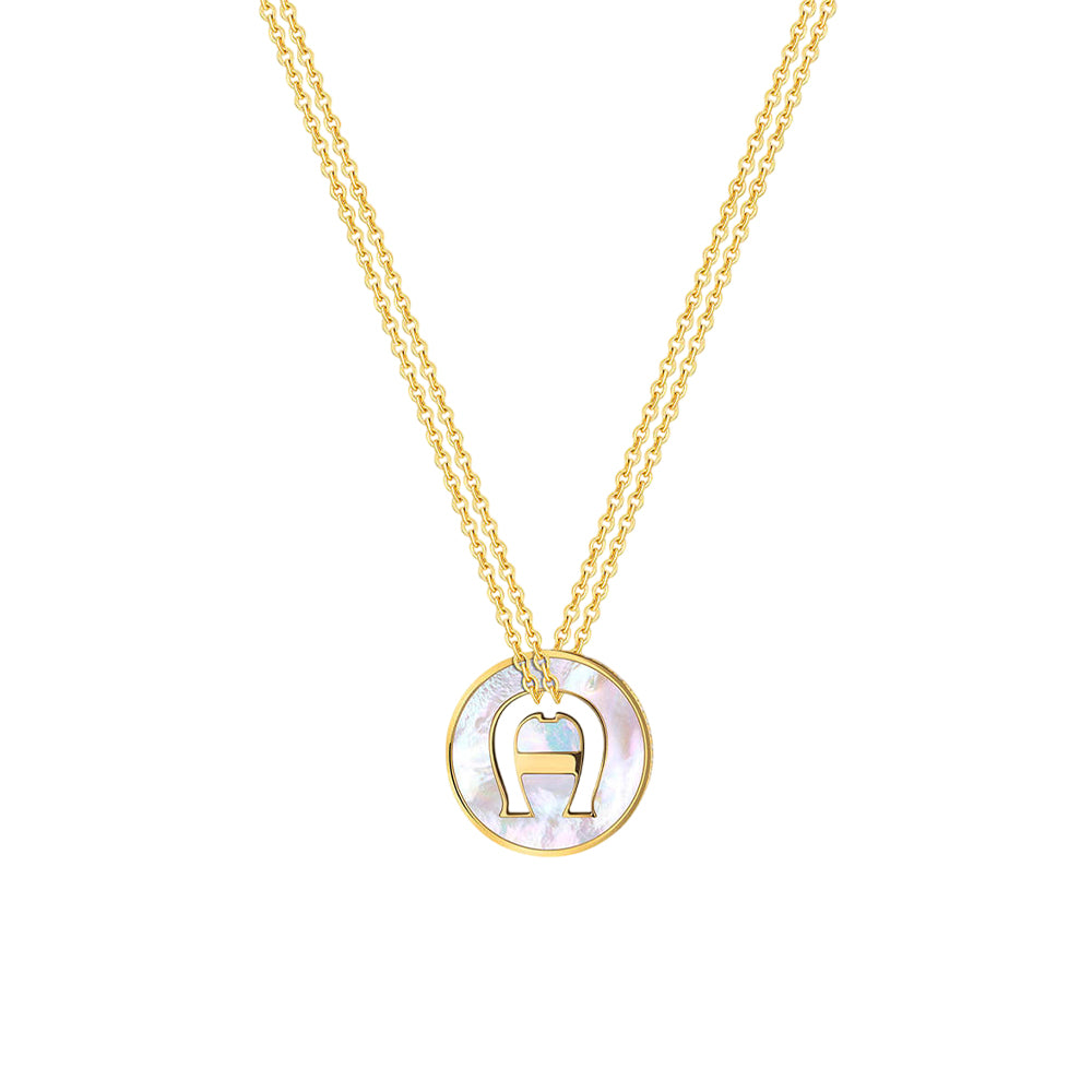 Aigner Lucia Gold Logo Necklace ARJLN2202002