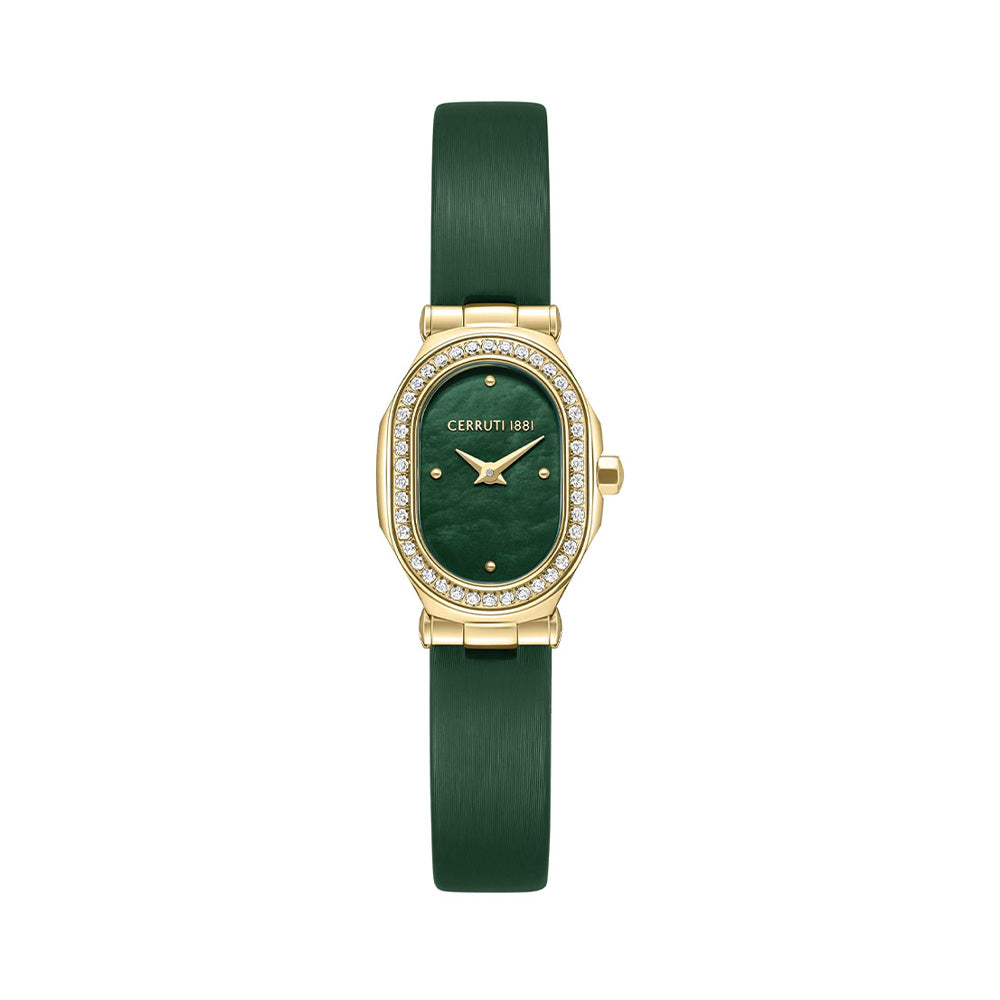 Cerruti 1881 Aosta Dark Green Dial Strap Watch For Women CIWLA0097302