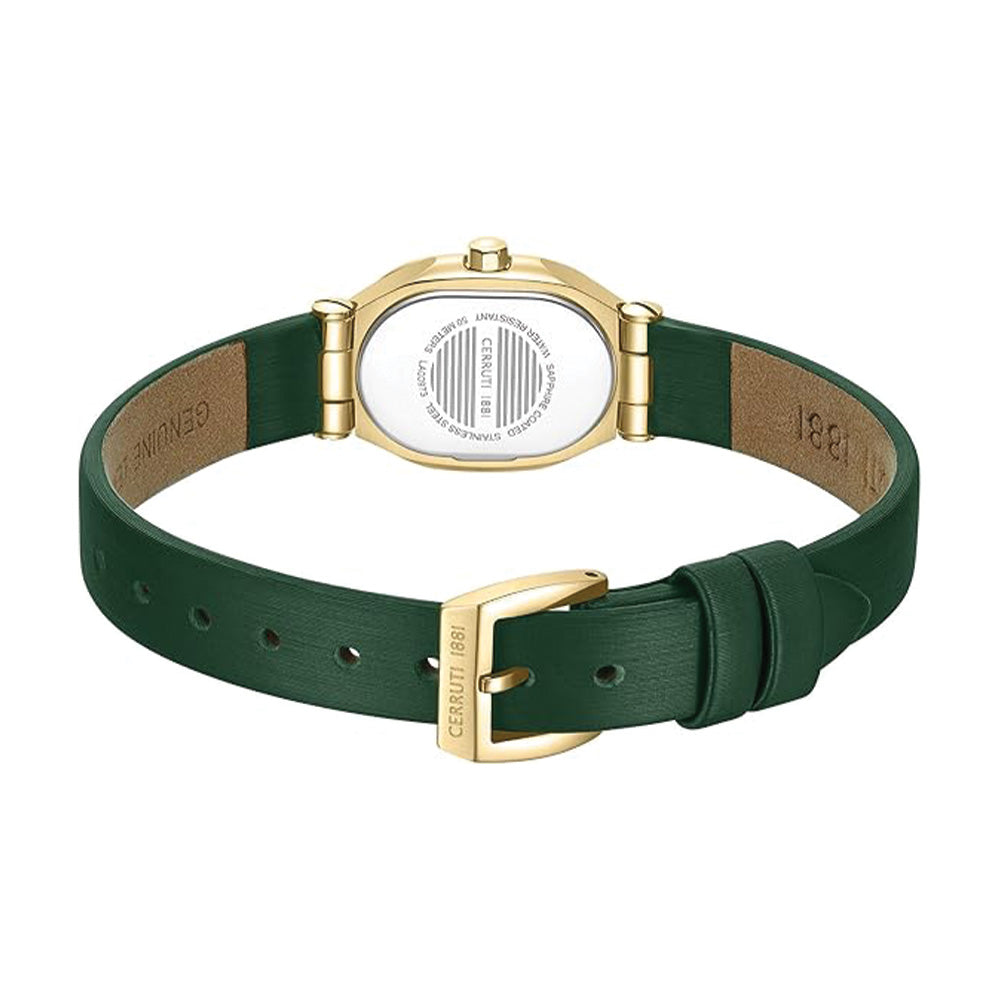 Cerruti 1881 Aosta Dark Green Dial Strap Watch For Women CIWLA0097302 - Image 3