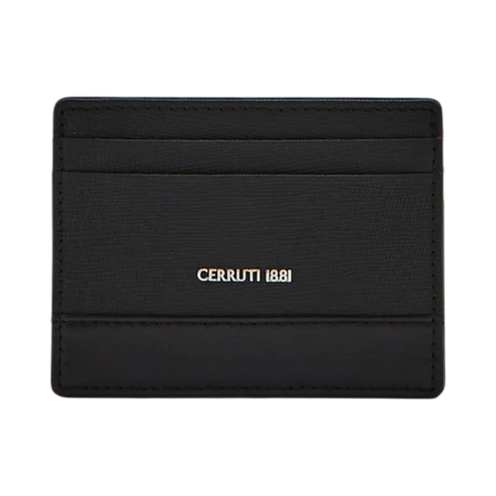 CERRUTI 1881 Black Calf Leather Card Holder - CEPU04937M BLA
