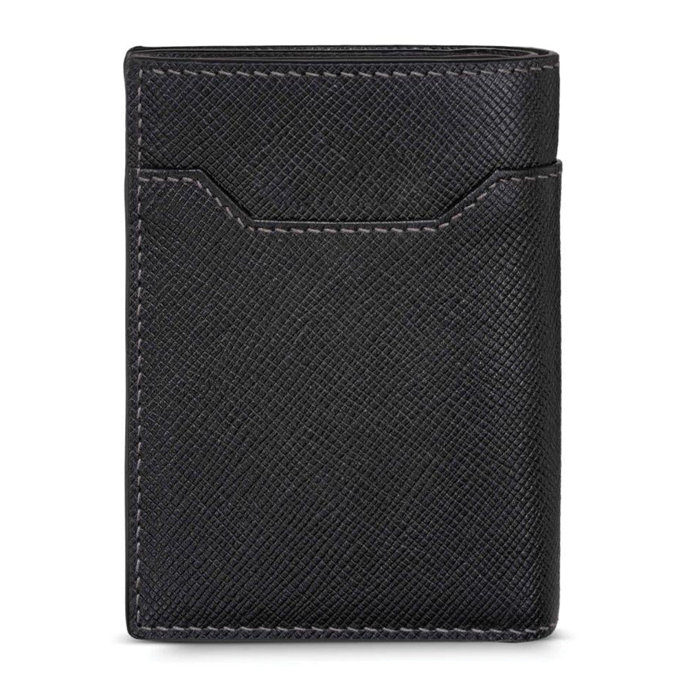Cerruti 1881 Black Grained Leather Vertical Mens Wallet CEPU07289M BLA - Image 2
