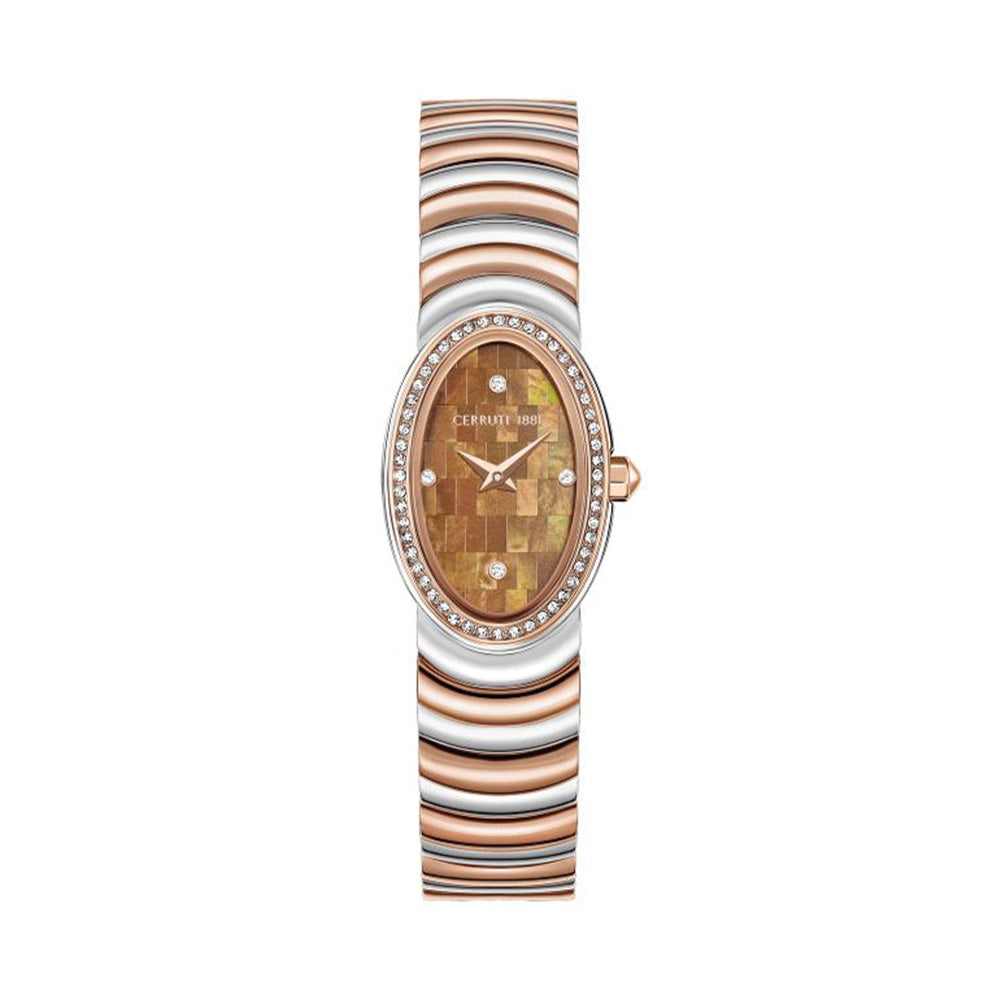 Cerruti 1881 Brown Dial Stainless Steel Watch For Women CIWLG0072510