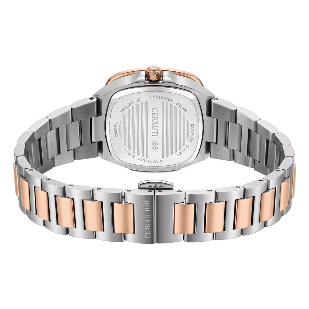 Cerruti 1881 Casale White Mother Of Pearl Dial Two Tone Square Watch For Women CIWLG0086001 - Image 3
