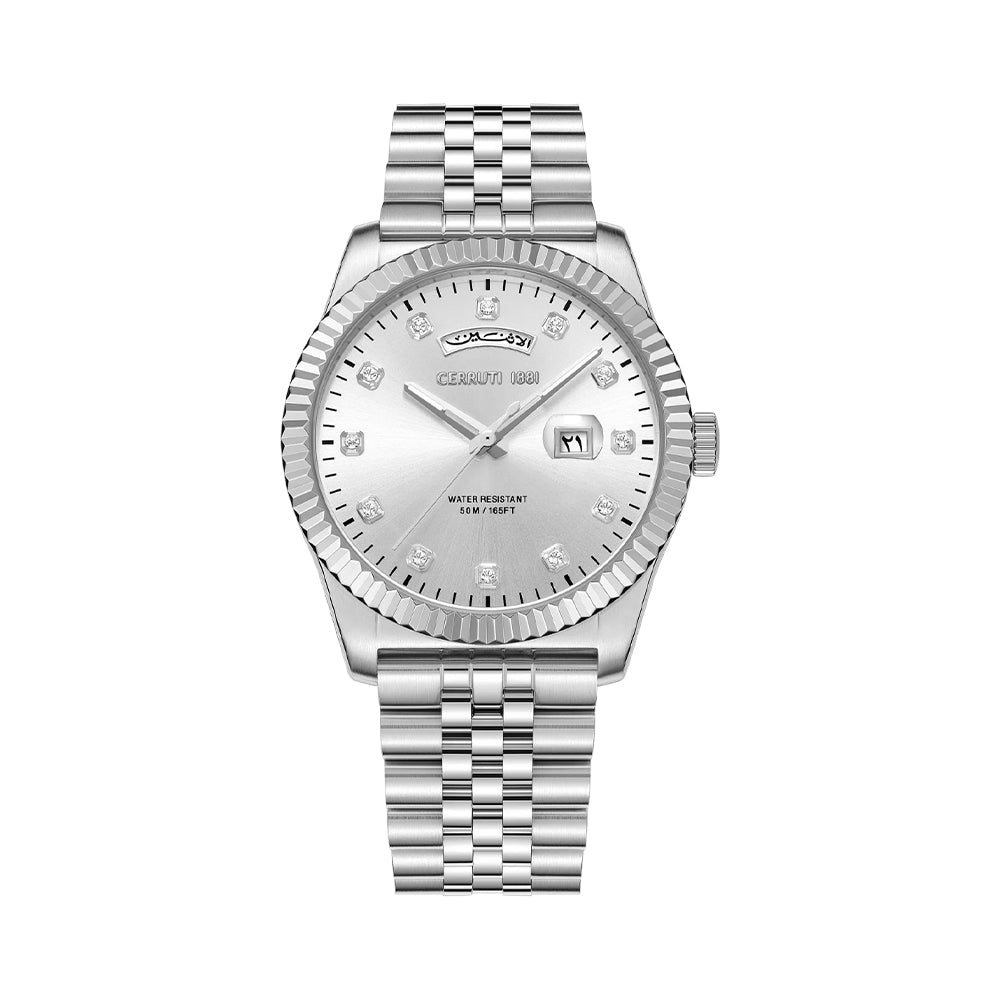 CERRUTI 1881 Chienti Men's Silver Dial Silver Watch CIWGH0073101