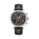 Cerruti 1881 Dervio Black Dial Leather Strap Chronograph Watch For Men CIWGC0073301