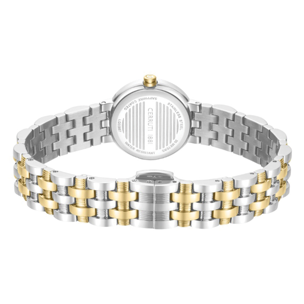 Cerruti 1881 Dual Tone Stainless Steel White Dial Women'S Watch CIWLG0095702 - Image 3