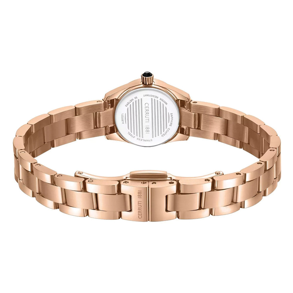 Cerruti 1881 Endine Brown Dial Rose Gold Stainless Steel Bracelet Watch For Women CIWLG0087003 - Image 3
