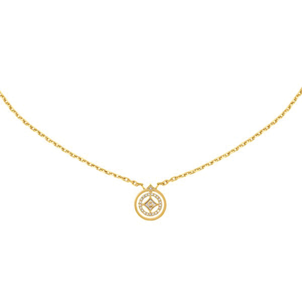 Cerruti 1881 Francesca Gold Crystal Round Motif Necklace For Women CIJLN0013302 - Image 2