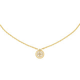 Cerruti 1881 Francesca Gold Crystal Round Motif Necklace For Women CIJLN0013302 - Image 2