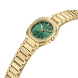 Cerruti 1881 Leadri Green Dial Gold Stainless Steel Rectangular Watch For Women CIWLG0096902 - Image 2