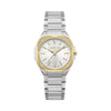 Cerruti 1881 Leadri Silver Dial Two Tone Stainless Steel Rectangular Watch For Women CIWLG0096904