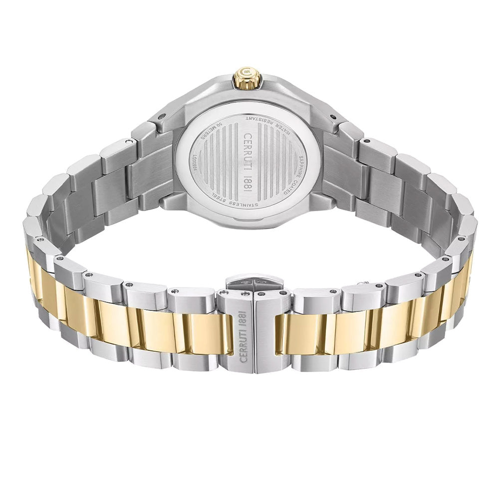 Cerruti 1881 Lucardo Silver Dial Two Tone Stainless Steel Watch For Women CIWLG0086402 - Image 3
