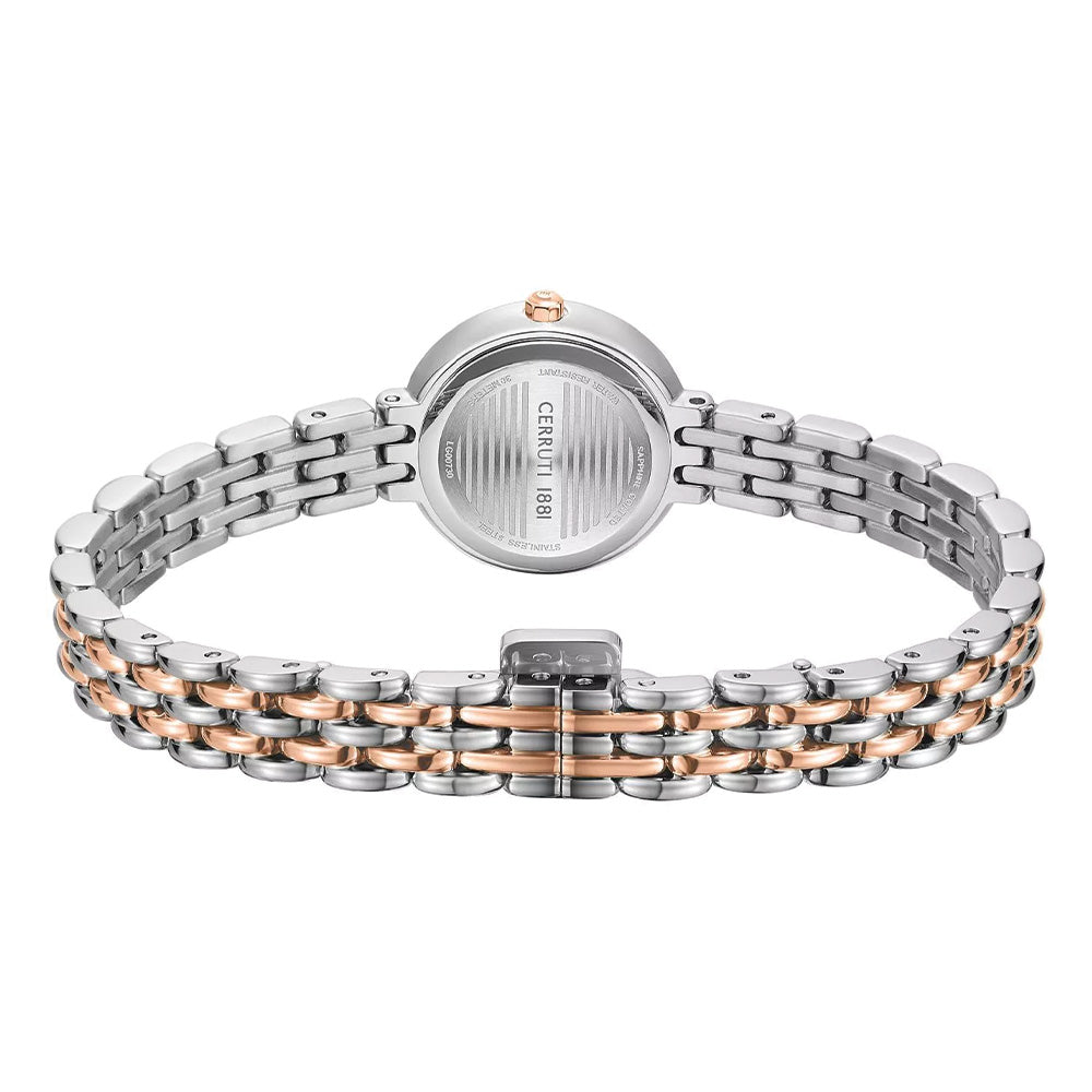 Cerruti 1881 Matera White Mother Of Pearl Dial Two Tone Stainless Steel Watch For Women CIWLG0073004 - Image 3