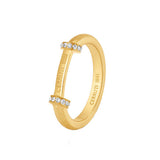 Cerruti 1881 Matilde Gold Etched Branding Ring For Women CIJLF0014201 - Image 2