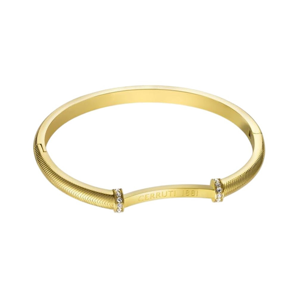 CERRUTI 1881 Matilde Gold-Plated Bangle with Crystals for Women CIJLG0014201