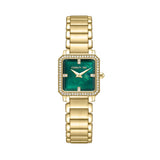 Cerruti 1881 Perugia Green Dial Gold Stainless Steel Rectangular Watch For Women CIWLG0097402