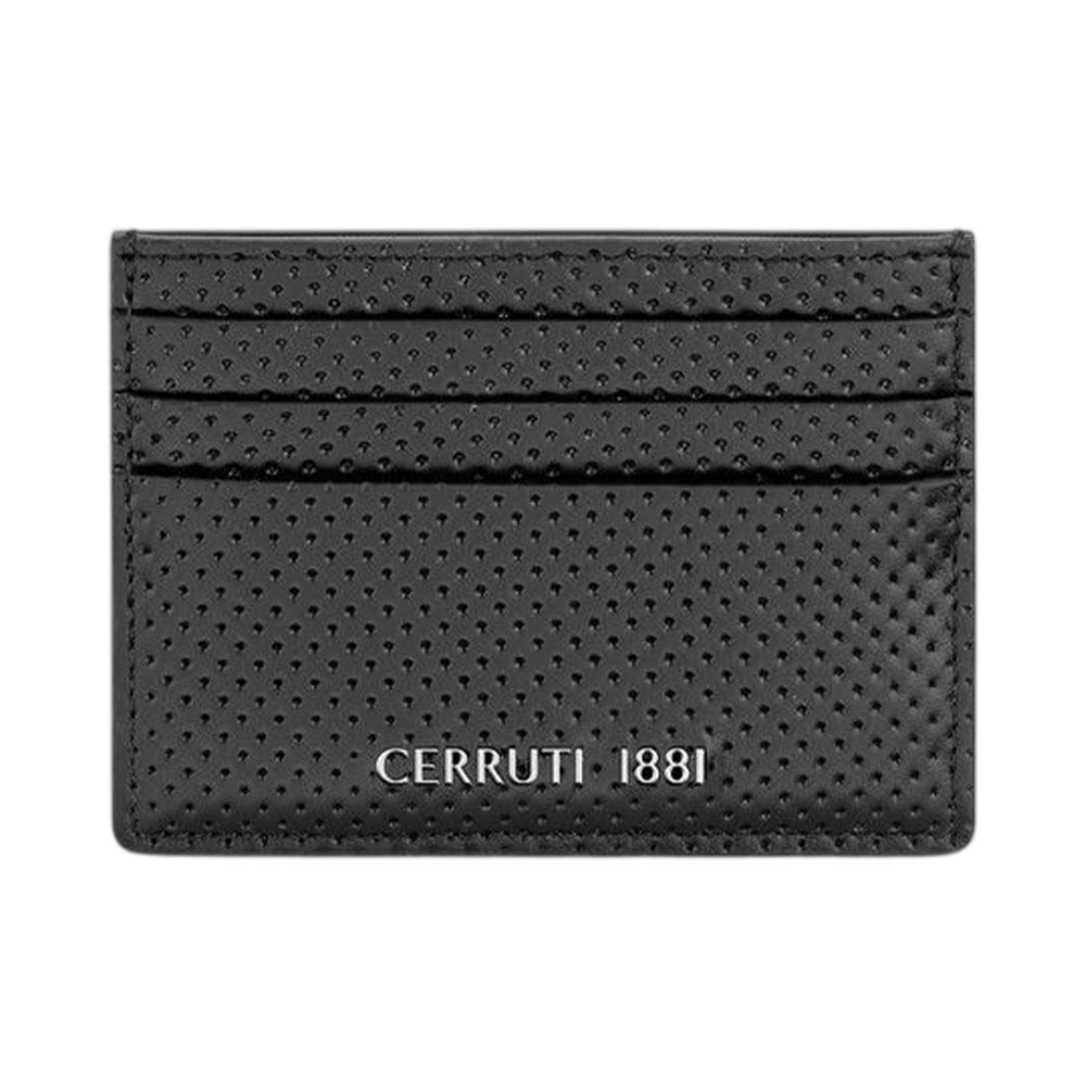 CERRUTI 1881 Punti Black Genuine Leather Bifold Wallet - CEPU06643M-BLK