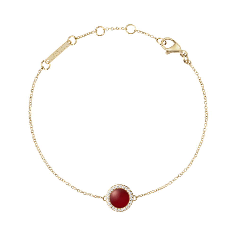 Daniel Wellington Audrey Bracelet Red Agate Gold DW00401422