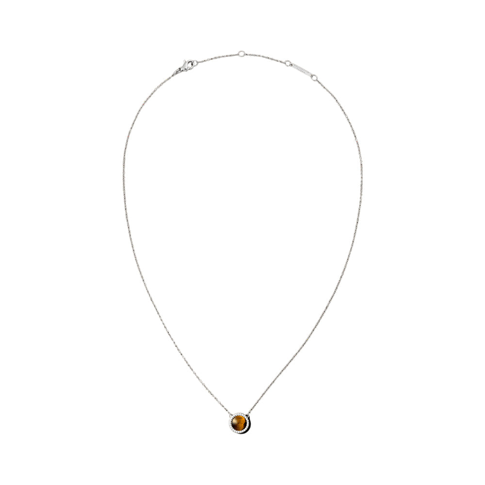 Daniel Wellington Audrey Necklace Tiger Eye Silver DW00401457
