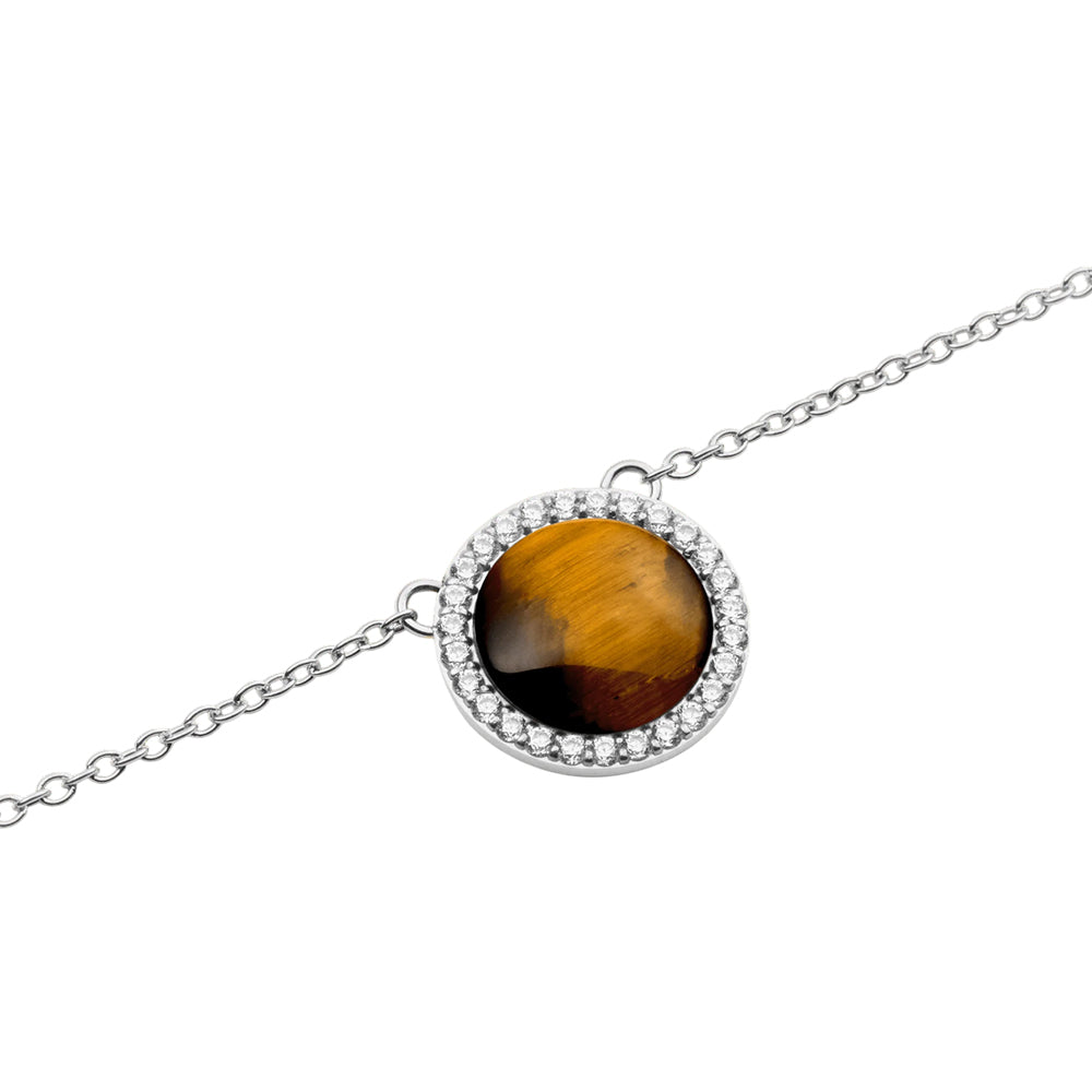 Daniel Wellington Audrey Necklace Tiger Eye Silver DW00401457 - Image 2