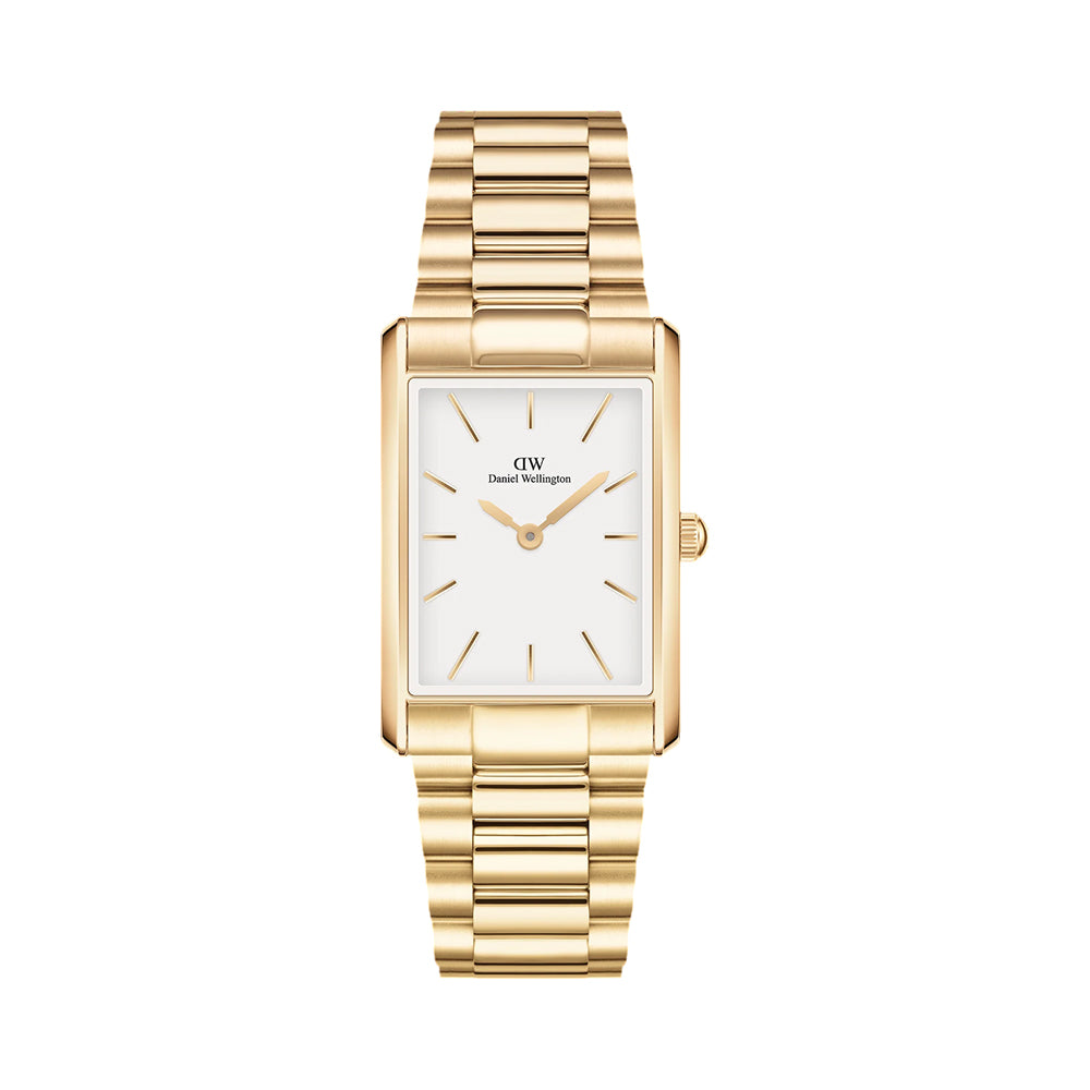 Daniel Wellington Bound White Dial Gold 3-Link Watch DW00100703