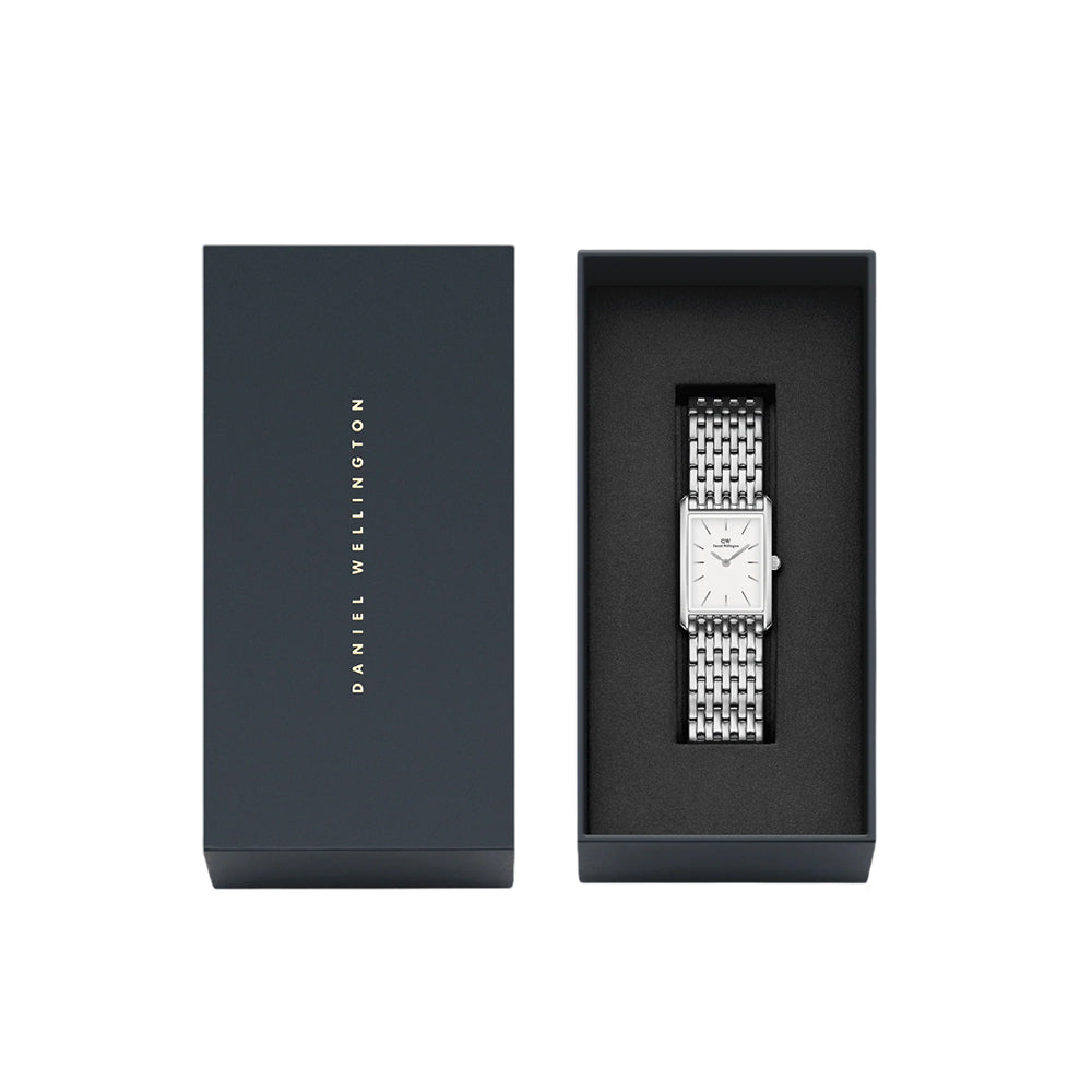 Daniel Wellington Bound White Dial Silver 9-Link Watch DW00100706 - Image 5