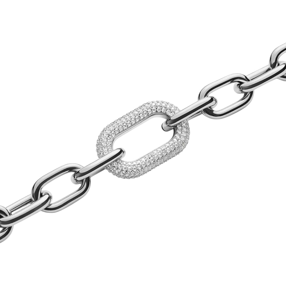Daniel Wellington Crystal Link Silver Stainless Steel Bracelet for Women DW00400609 - Image 2
