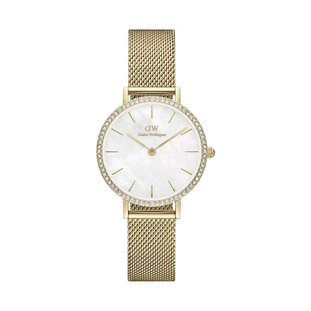 Daniel Wellington Petite Lumine Bezel Gold Mesh Watch DW00100662