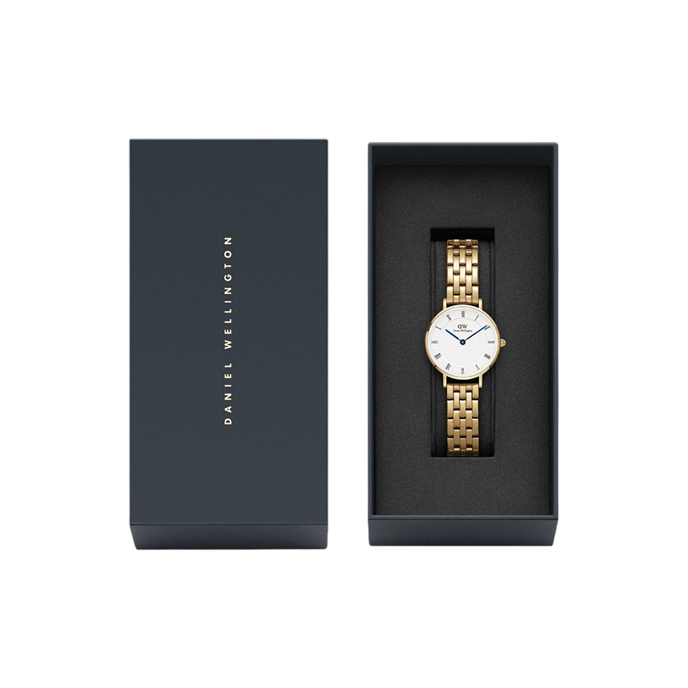 Daniel Wellington Petite Roman Numerals White Dial Gold Watch DW00100682 - Image 4