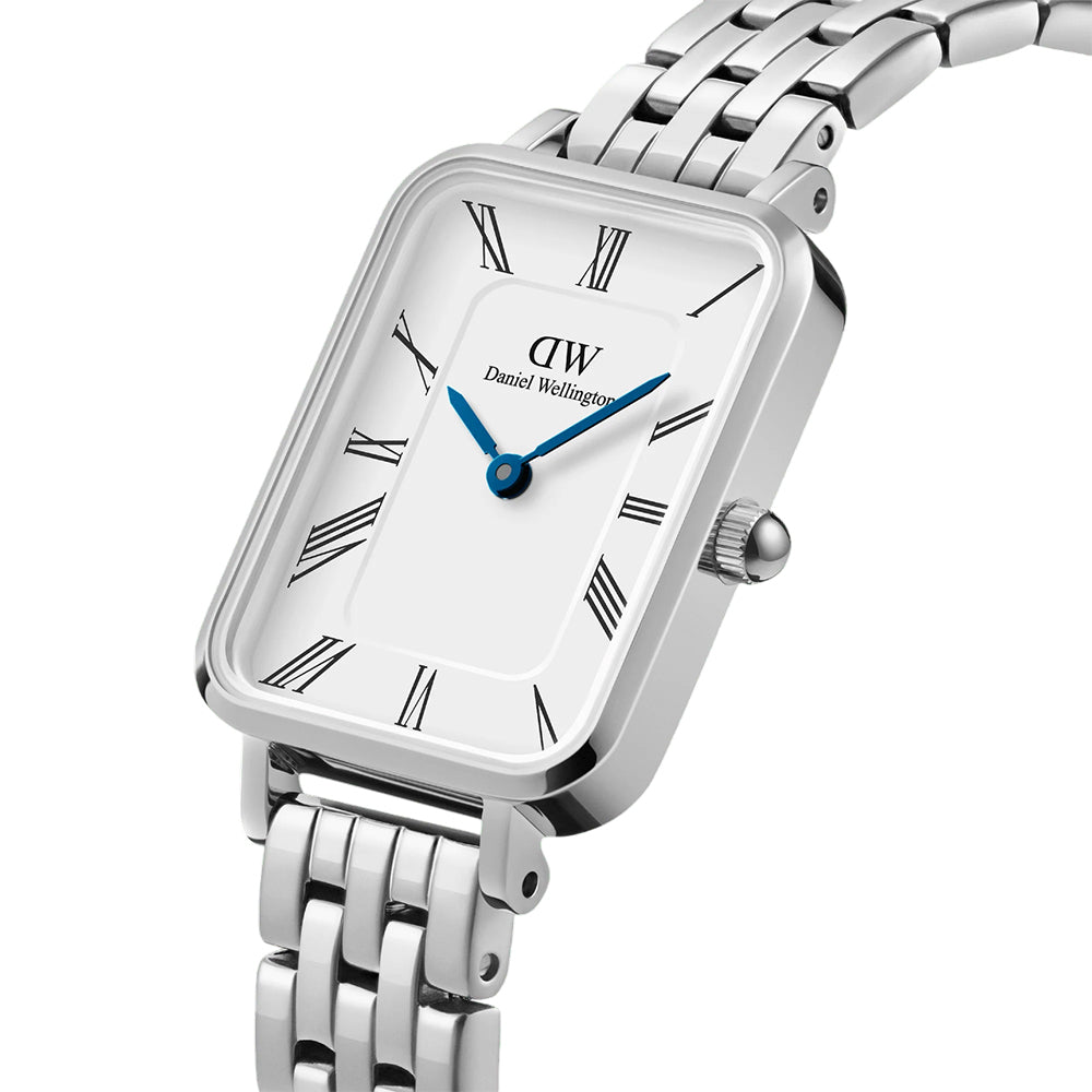 Daniel Wellington Quadro Roman Numerals White Dial Silver Watch DW00100691 - Image 2