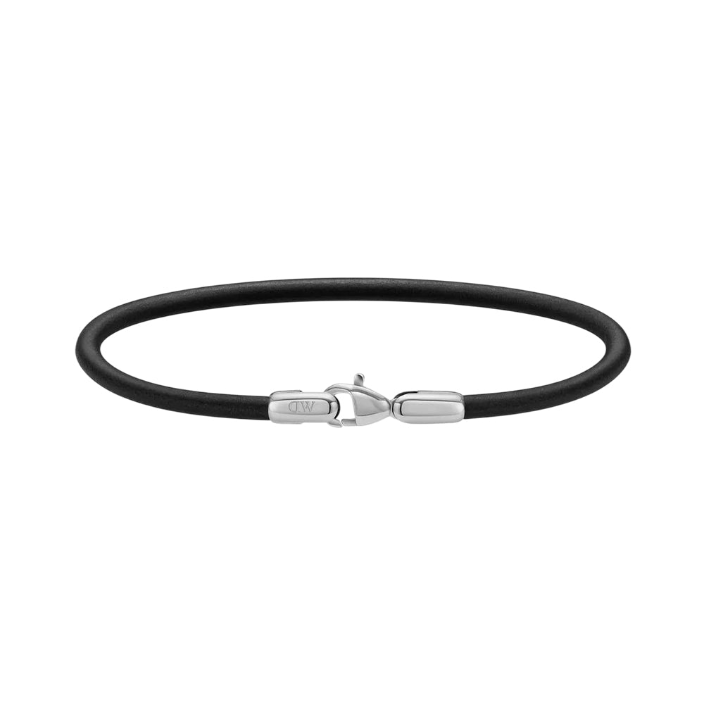 Daniel Wellington Sheffield Silver Leather Bracelet for Men DW00400708
