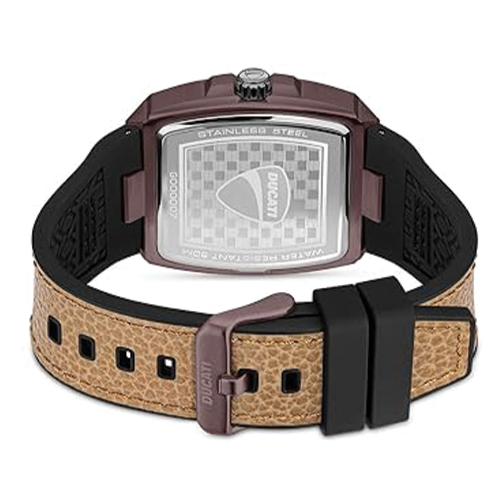Ducati Automatic Black Dial Leather Strap Watch For Men DTWGB0000702 - Image 3