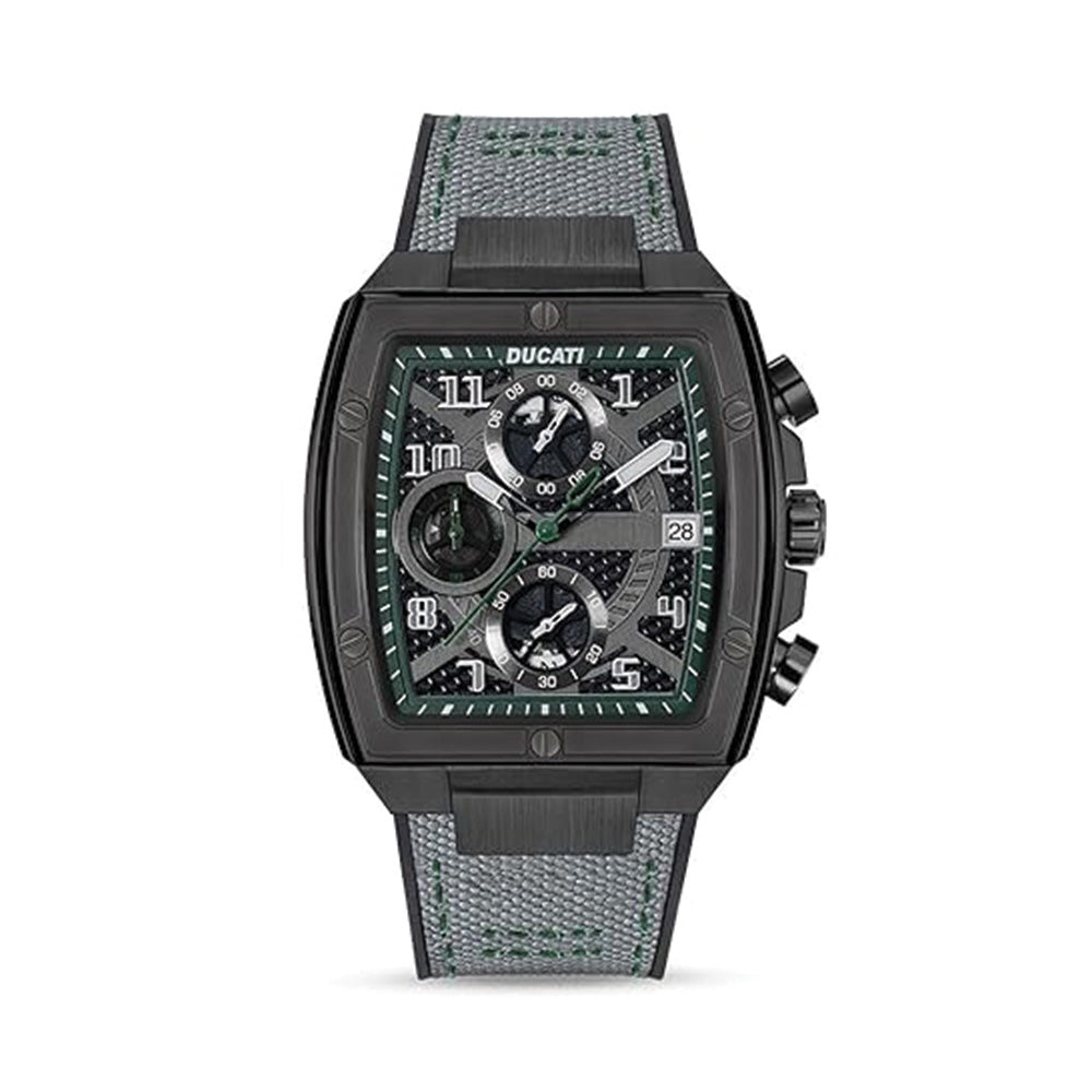 Ducati Automatic Black Dial Leather Strap Watch For Men DTWGO0001502