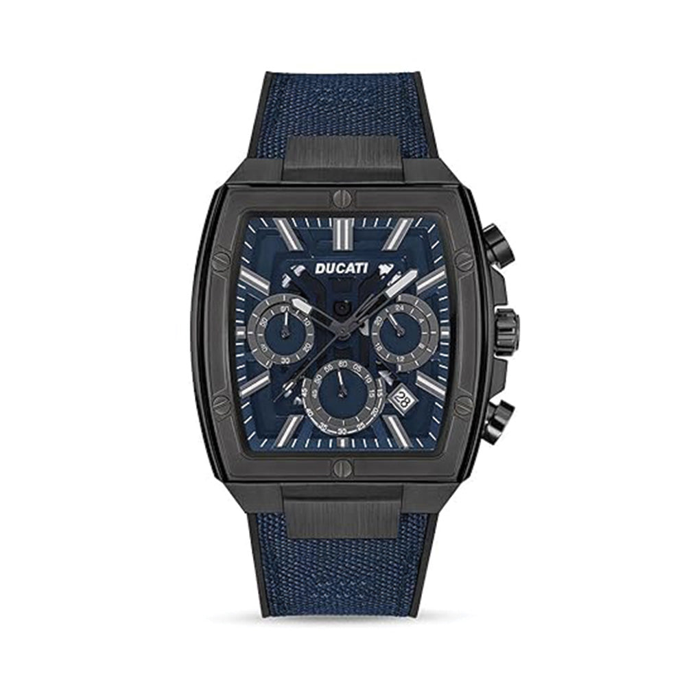 Ducati Automatic Blue Dial Leather Strap Watch For Men DTWGO0001004