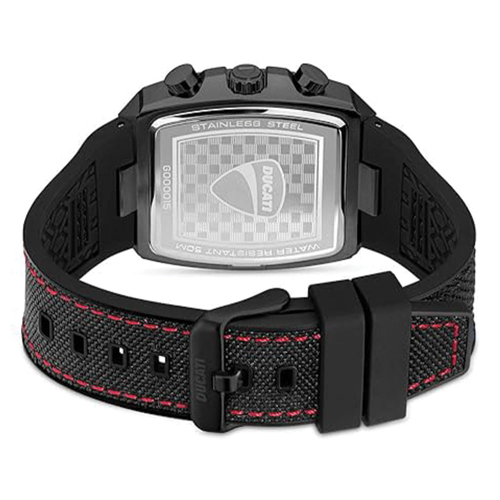 Ducati Chronograph Quartz Black Dial Leather Strap Watch For Men DTWGO0001503 - Image 3