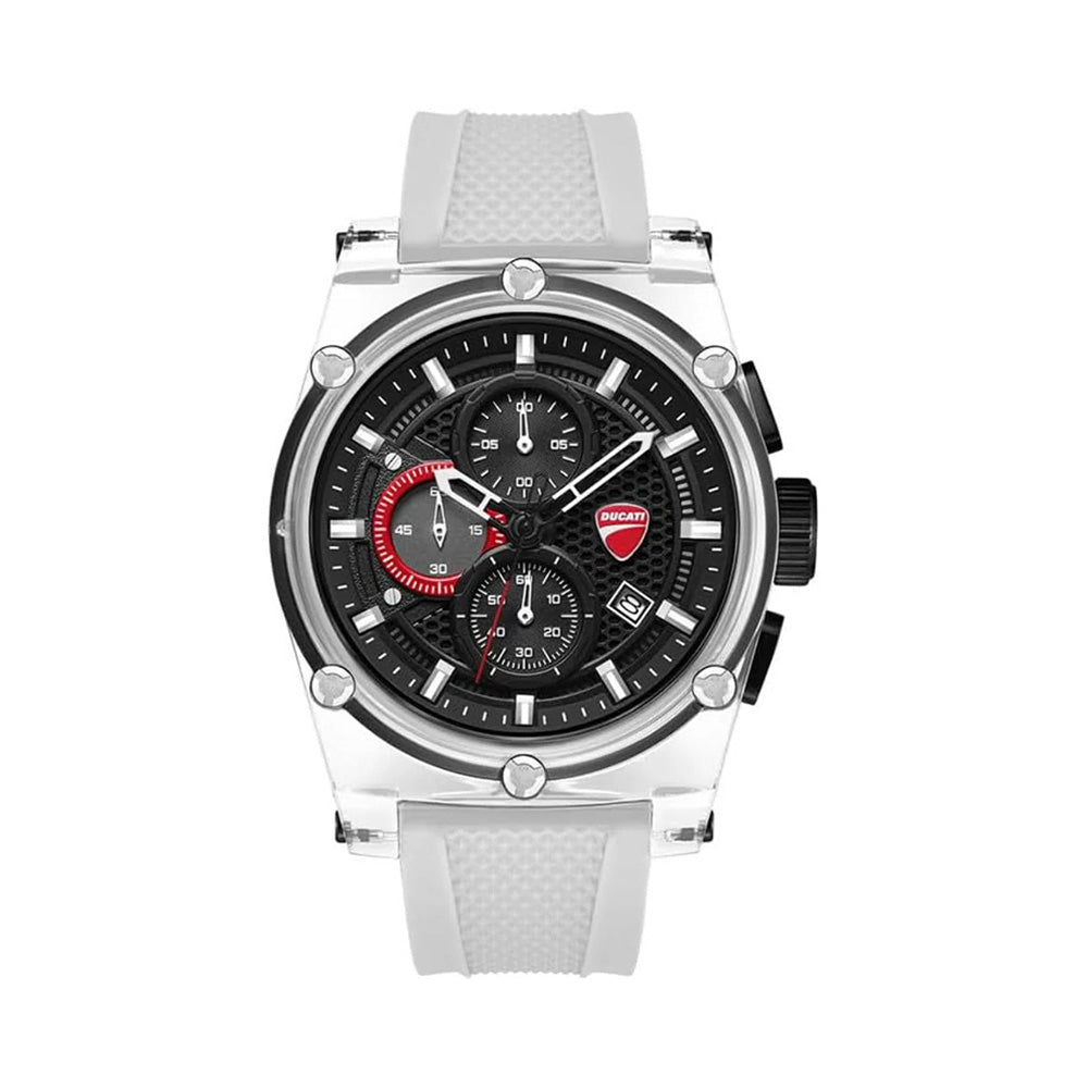 Ducati Corse Chronograph Black Dial Interchangeable Strap Watch For Men DTWGO00016X0