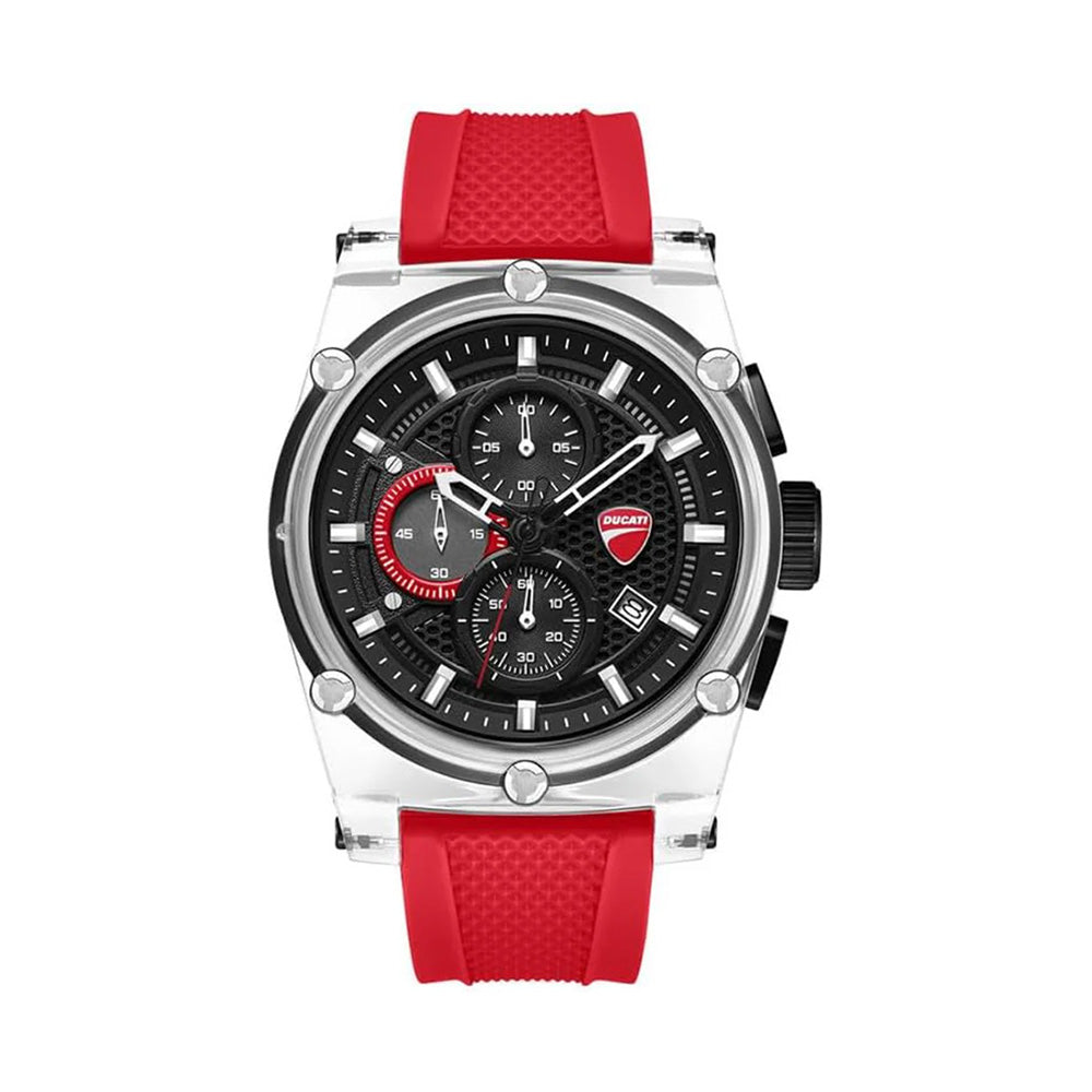 Ducati Corse Chronograph Black Dial Interchangeable Strap Watch For Men DTWGO00016X0 - Image 4
