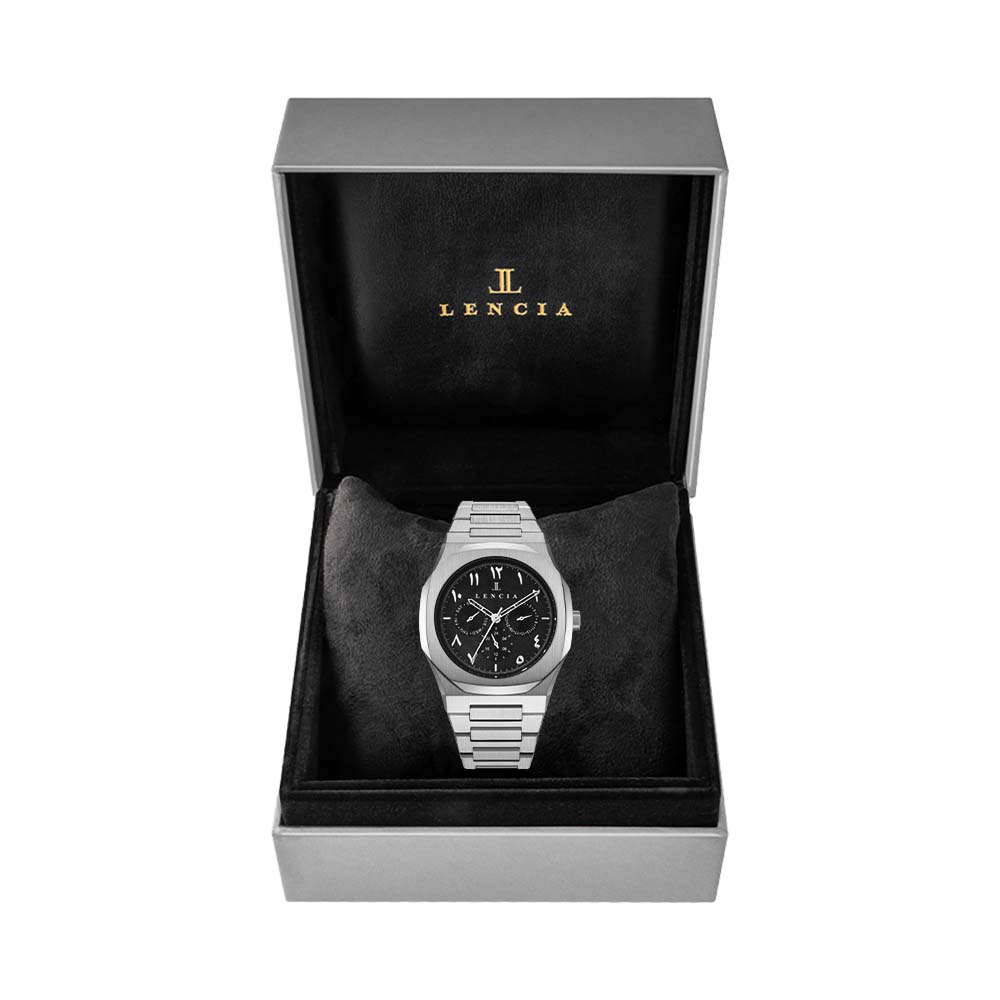 Lencia Men's Stainless Steel Chronograph Watch LC1015K1 - Image 6