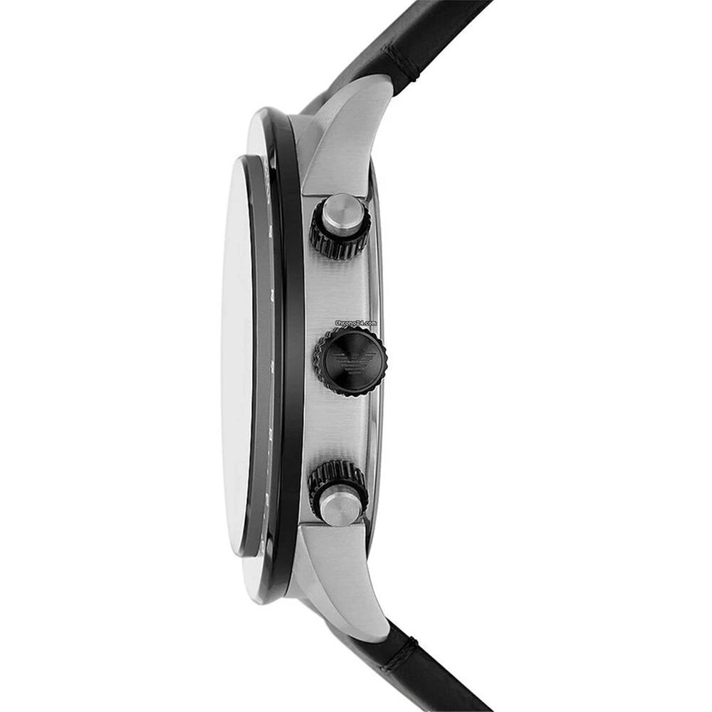 Emporio Armani Chronograph Black Leather Watch AR11522 - Image 2