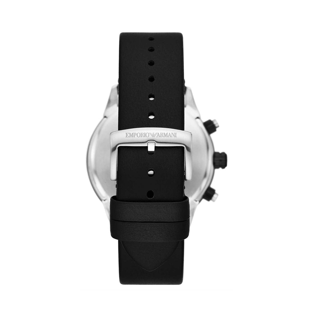 Emporio Armani Chronograph Black Leather Watch AR11522 - Image 3