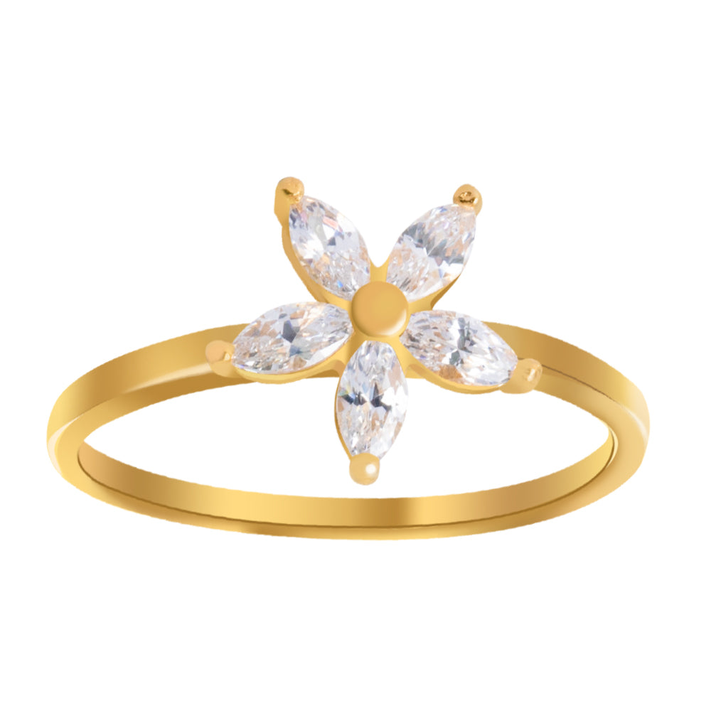Fabian Ladies Gold Plated Ring, FLJ-AQ05R4958A-R.G4 - Image 4