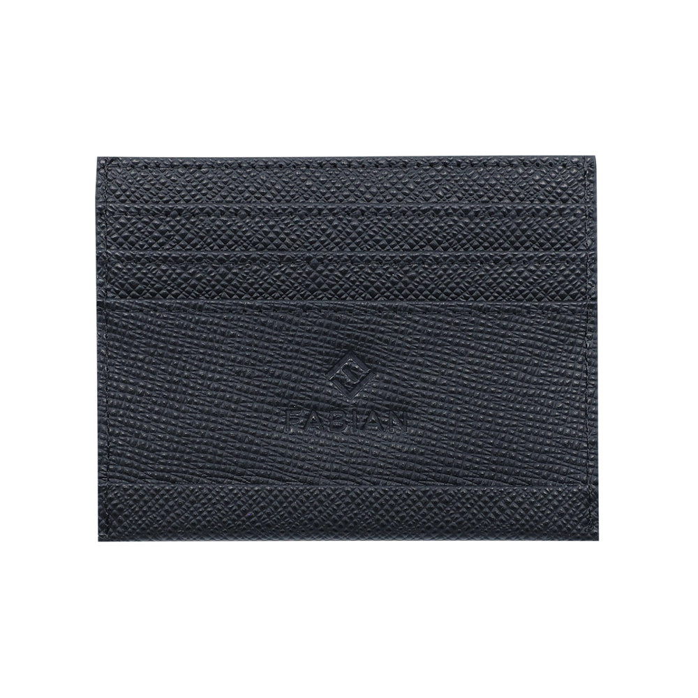 Fabian Leather Black Card Holder For Men - FMWC-SLG13-B